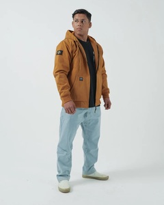 Sudaderas con Capucha Marrones Personalizadas al por Mayor, Sudadera de Algodón Extra Grande, Estilo Urbano, Estampado Gráfico, Sudadera Gruesa - Product Image 2