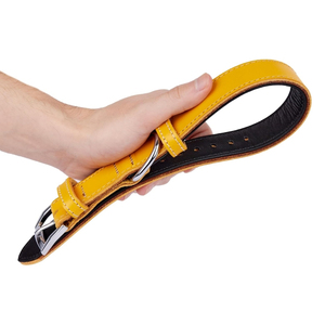 ปลอกคอสุนัขหนังวัวแท้หัวเข็มขัดโลหะหนังวัวแท้นุ่มสบายเป็นพิเศษ - Product Image 2