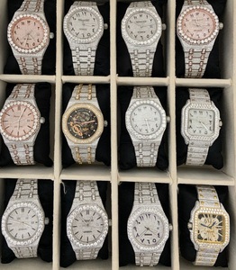 นาฬิกาควอทซ์สแตนเลสสตีล, นาฬิกาเพชรโมอิสซาไนต์แสดงอนาล็อก - Product Image 4