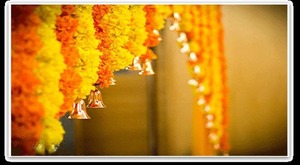 พวงมาลัยกระดิ่งสำหรับตกแต่งแบบยาวของ5ft มีดอกดาวเรืองสำหรับงานแต่งงานแบบอินเดียและแบบดิวาลีตกแต่งเวทีและของตกแต่งเวที - Product Image 2