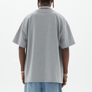 Camisetas de cuello redondo para hombre de alta calidad con logotipo personalizado DTG estampado transpirable de cuello redondo talla grande camisetas de algodón Streetwear - Product Image 2