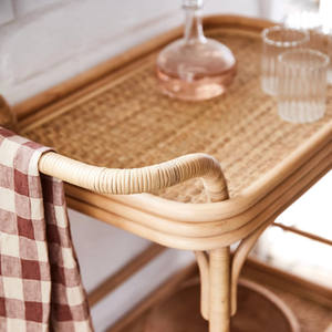 A Symbol of Our Dedication to Sustainable Functional Design Ultimate Accessory for Hotel Serving Hand Weaving Rattan Barcart - Product Image 3