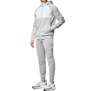 Conjuntos de dos piezas para hombre, de algodón y felpa, corte ajustado, sudadera deportiva con capucha y pantalones de chándal con cremallera, chándales para hombre, CP-MTS-03 - Product Image 3