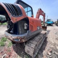 Mini-excavatrice Doosan DX60 d'occasion, 6T, sur chenilles, hydraulique, pour travaux de terrassement, prix avantageux, machine d'occasion d'origine, prête à l'emploi