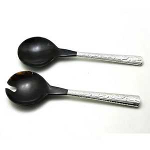 Utensilios de cocina para el hogar y restaurante, utensilio con mango de resina Natural hecho a mano, con tenedor y cucharas, venta al por mayor - Product Image 6