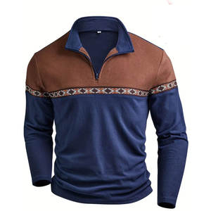 2025 hommes poids lourd pleine fermeture éclair hiver pull veste à manches longues col Henley Blazer, fermeture à glissière complète avant HIRT - Product Image 6