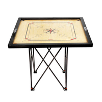 Support de jeu de carrom pliable en acier compact, réglable en hauteur pour une utilisation en intérieur et en extérieur, facile à assembler