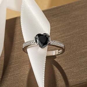 Bague de promesse en zircon plaqué or rose Jeulia pour anniversaire - Product Image 3