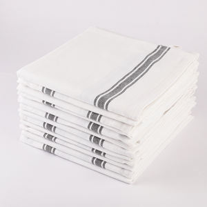 100% Cotton Vintage Anjuli <b>Towel</b> - Grey <b>Stripe</b> - Product Image 6