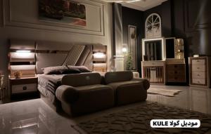 Juego de dormitorio de madera MDF personalizable, diseño de lujo moderno, tocador sencillo y cómodo, mesita de noche ajustable para el hogar - Product Image 6