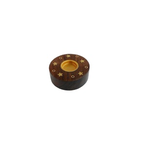 Handmade Wooden <b>Incense</b> <b>Sticks</b> <b>Holder</b> Coin Shape <b>Incense</b> Box Coriander Fragrance Stand <b>Holder</b> for Religious Ash Catcher Included - Product Image 4