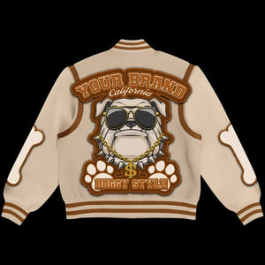 Vestes universitaires de haute qualité pour hommes vestes universitaires vierges en gros veste universitaire Letterman unie avec logo personnalisé pour homme - Product Image 2