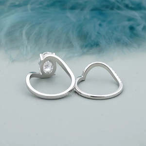 Oval Bypass Engagement <b>Ring</b> with Round Lab Grown <b>Diamond</b> Wedding Band <b>Diamond</b> <b>Rings</b> Collection - Product Image 4