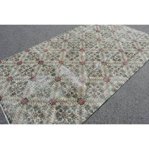 Clásico Beige verde 5,7X9,7 pies lana Aubusson diseño sala de estar alfombra Patchwork rectángulo aparador alfombra látex alfombras turcas - Product Image 4