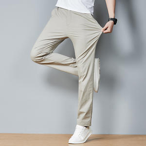 Pantalon de golf personnalisé pour hommes en tissu tissé en polyester extensible solide de haute qualité pantalon de robe ordinaire léger et chaud vente en gros - Product Image 2