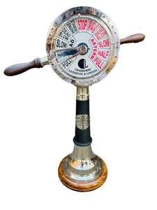 Télégraphe maritime nautique 36 \ "en aluminium et laiton, cadeau technique de moulage de moteur de bateau décoratif - Product Image 4