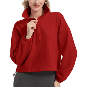 Sudadera con Media Cremallera para Mujer, Manga Larga, Estilo Pullover, para Correr, Ejercicios de Estiramiento, Tejido Ligero de Alto Rendimiento - Product Image 5