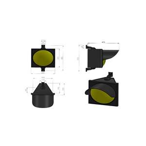 Transmisor de Señal Único LED de Alta Potencia de 300 mm para Semáforos en Entradas de Depósitos y Parques, Fabricado en Turquía SN-01-01-350 S - Product Image 2