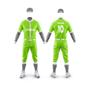 Soldes d'été Ensemble d'uniformes de baseball pour hommes Uniforme d'entraînement de softball simple et vierge aux couleurs personnalisées pour adultes - Product Image 2