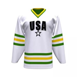 Servicio OEM, Uniformes de Hockey sobre Hielo Personalizados, Camisetas de Equipo con Impresión por Transferencia de Calor, Conjuntos 100% Poliéster para Adultos Unisex - Product Image 1