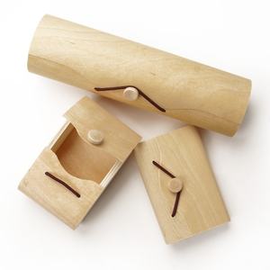 Cajas de Joyería de Madera Natural Curvada con Cordón, Hechas a Mano, para Sala de Estar, Almacenamiento de Accesorios de Madera - Product Image 2