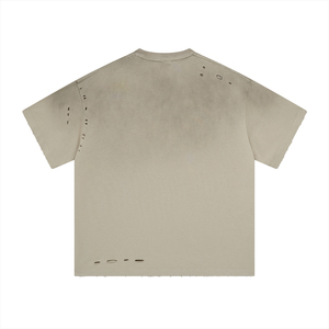 T-shirt ample vintage léger délavé pour homme, coupe carrée, 100 % coton, délavé à l'acide, collection 2026 - Product Image 5