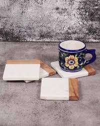 Top Quality Factory Wholesale marble <b>coaster</b> <b>Black</b> Round Marble and wooden <b>coaster</b> Drink Marble <b>coaster</b> set - Product Image 6