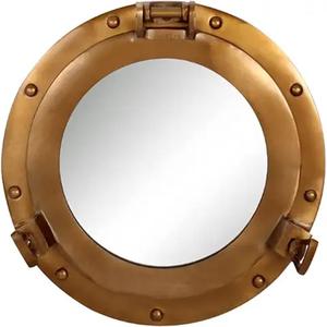 Antique Brass Finished Nautical Ship's Porthole <b>Mirror</b> and Windows <b>Mirror</b> <b>Wall</b> Hanging Ship Porthole Home Decor from India - Product Image 4