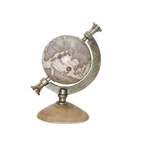 Globe avec aluminium/plastique/bois Table de bureau de haute qualité Globe décoratif fait à la main personnalisé en vrac - Product Image 1