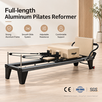 Reformer Pilates Aluminium Hitam Komersial Mesin Pilates Andal Reformer Pilates Aluminium Profesional