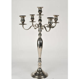 Medium Size Silver 5-Arms <b>Candelabra</b> Handicraft Tabletop Decorative Wedding Home Decor Best Wholesale Prices for Home Decoration - Product Image 6