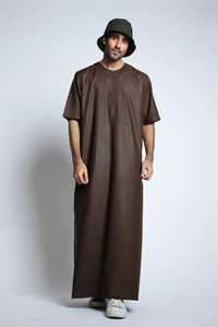 Robe Jubba islamique décontractée pour hommes, grande taille, respirante, légère, en polyester, vêtements musulmans, vente en gros d'usine au Moyen-Orient - Product Image 6