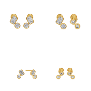 ต่างหูเม็ดเดี่ยวเพชรสำหรับงานแต่งงานต่างหูสตั๊ดรูปเพชรสำหรับปลูกในห้องปฏิบัติการ1.75ชั้นสูงดีไซน์แบบอินเดียอันงดงาม - Product Image 2