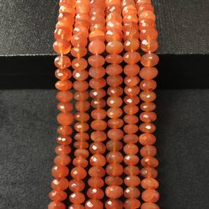 100% Natural IGI Certified Carnelian Rondelle <b>Loose</b> <b>Beads</b> 6mm-9.5mm AA Grade Orange Fire Vivaaz Gems Jaipur - Product Image 2