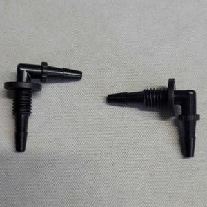 Black 90 Degrees Right Angles Cap Connector Pack of 6 for 1/8\" Plastic UV Ciss Hose Tubing Jugs Compatible 1/8\" Plastic Hose - Product Image 2