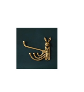 Premium brass wall <b>hooks</b> for closet organization supporting <b>garments</b> with reliable weight capacity - Product Image 1