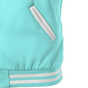 Vestes universitaires pour hommes tendance, col montant, devant personnalisé, vente en gros, usage extérieur, sport, décontracté, streetwear, baseball - Product Image 3