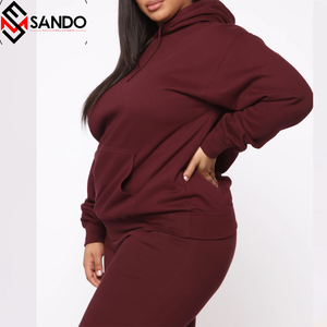 Unisex 100% algodón francés Terry gimnasio Fitness conjuntos logotipo personalizado Sudadera con capucha Jogger sudadera pantalones de chándal ropa elegante para correr - Product Image 3