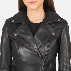 Meilleures ventes Veste en cuir d'hiver pour femmes à manches longues de service OEM Veste en cuir pour femmes de qualité supérieure au design attrayant - Product Image 6