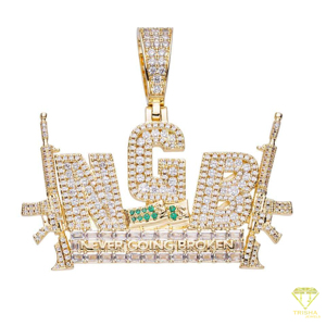 2025 nueva llegada Hip Hop letra colgante VVS Moissanite 925 plata esterlina, venta directa de fábrica para hombres - Product Image 5