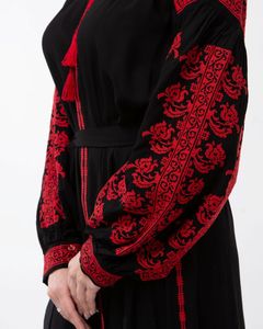 เดรสแขนกระดิ่งทรงหลวมแขนพองปักลายดอกไม้สไตล์โบฮีเมียนชุดอเนกประสงค์ - Product Image 4