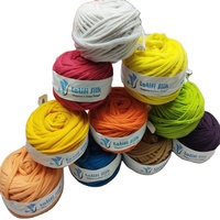 Fil de crochet recyclé en tissu de T-shirt pour la confection artisanale de bijoux en macramé, le tricot, le tissage et la création de sacs