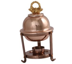 ชามสเตนเลสชุบทองแดงแบบคลาสสิกสำหรับโรงแรมพร้อมขาตั้งสำหรับงานแต่งงานและโรงแรมอุปกรณ์รับประทานอาหารในราคาขายส่ง - Product Image 1