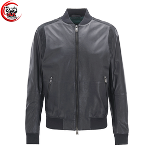 Veste pour hommes personnalisée pilote aviateur volant bombardier en fourrure veste marron veste d'aviateur pour hommes en cuir véritable - Product Image 1