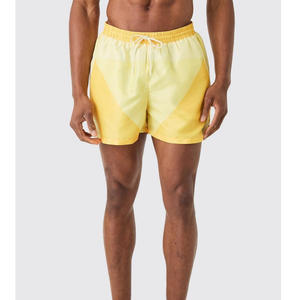 Meilleure qualité personnalisée marque Shorts de bain 100% polyester courte longueur couleur bloc conception Style décontracté anti-rides en gros - Product Image 4