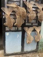 Lampe en bambou naturel écologique avec lustre en forme de poisson, nouveau design personnalisé Vigi Farm pour la décoration de la maison à bas prix