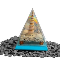 Agate Orgonite Pyramide en forme de dôme Style Feng Shui & Love Générateur d'énergie pour la protection EMF Pierre précieuse sculptée