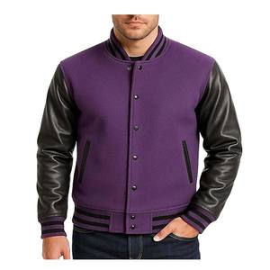 Abrigo de invierno con mangas de cuero vintage personalizado chaqueta universitaria de talla grande con letras de béisbol - Product Image 3