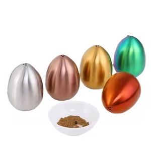 Salero y pimentero de acero inoxidable Multicolor de calidad superior, tarro de especias doble de aspecto único para cocina, herramienta de almacenamiento de hierbas y especias - Product Image 1