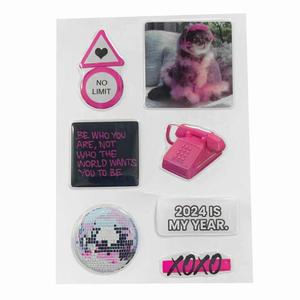Customized Printed Size A6 Epoxy <b>Sticker</b> Sheet 3D Adhesive Domed Gel Phone Case Decor <b>Stickers</b> Sheets - Product Image 5
